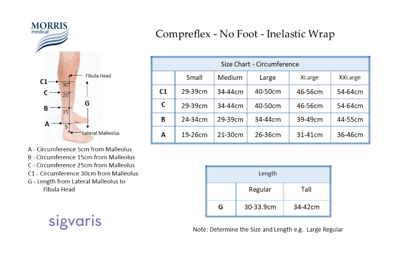 Sigvaris Compreflex No Foot & Basic Liners Morris Medical Brisbane