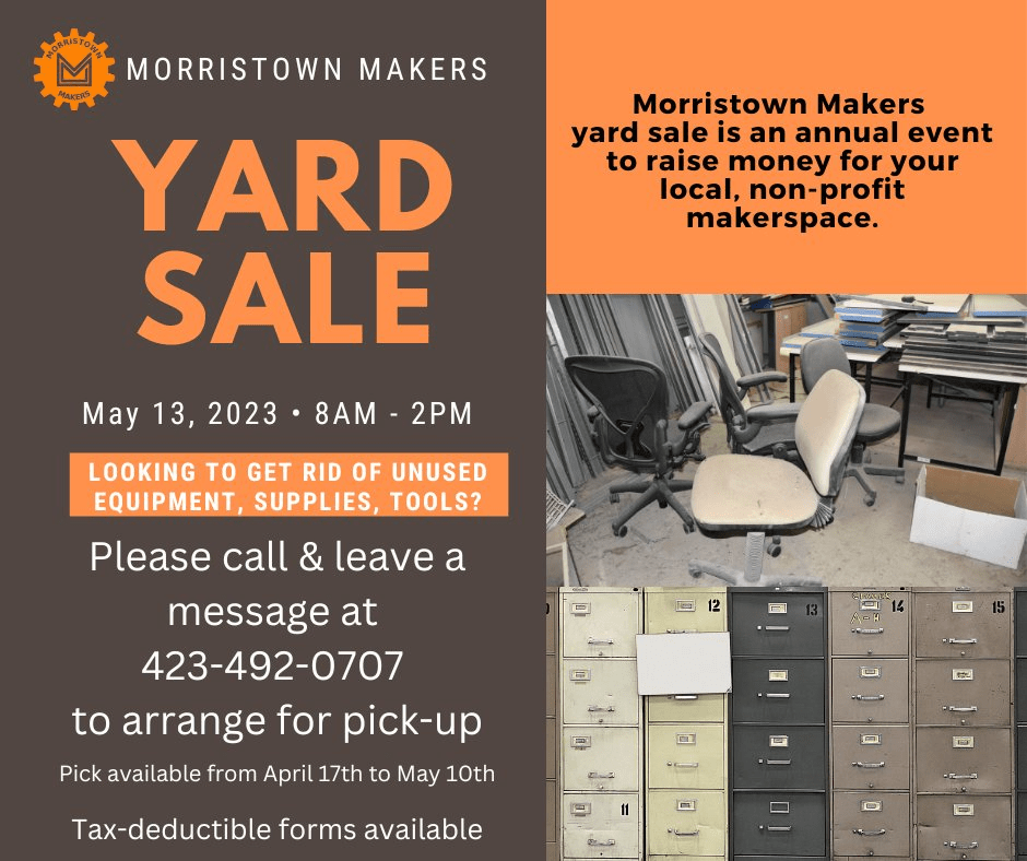 Yard Sale 2023 Morristown Makers