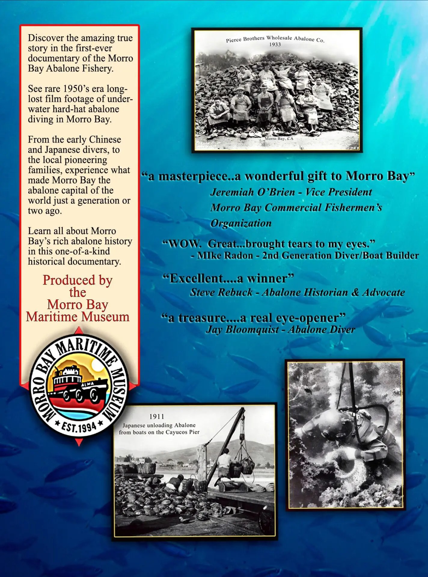 Movie Morro Bay "Once" the Abalone Capital of the World Morro Bay