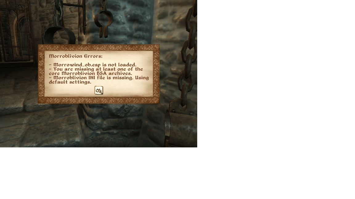 Install Woes Error Messages Enclosed Morroblivion