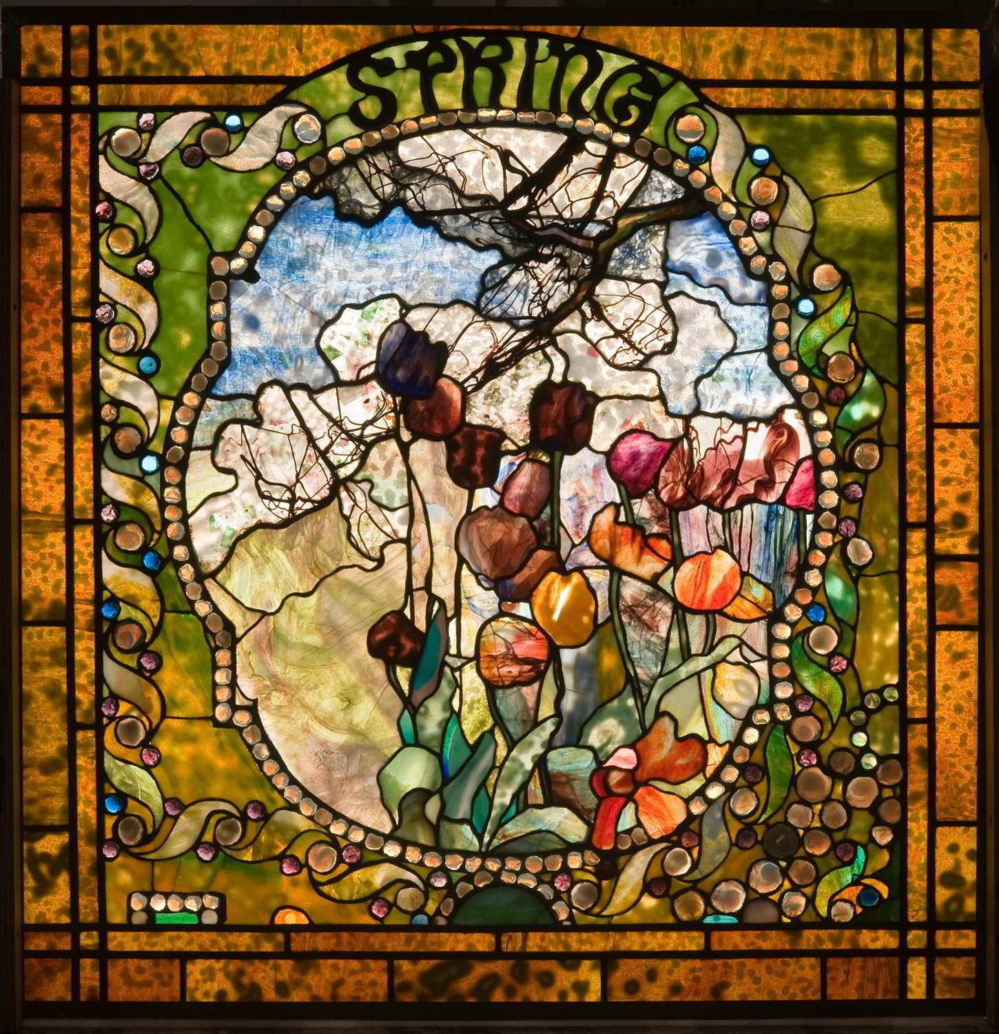 Spring panel from the Four Seasons window The Charles Hosmer Morse