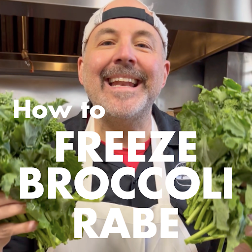 How to Freeze Broccoli Rabe Sauteed with Garlic & Oil Mortadella Head