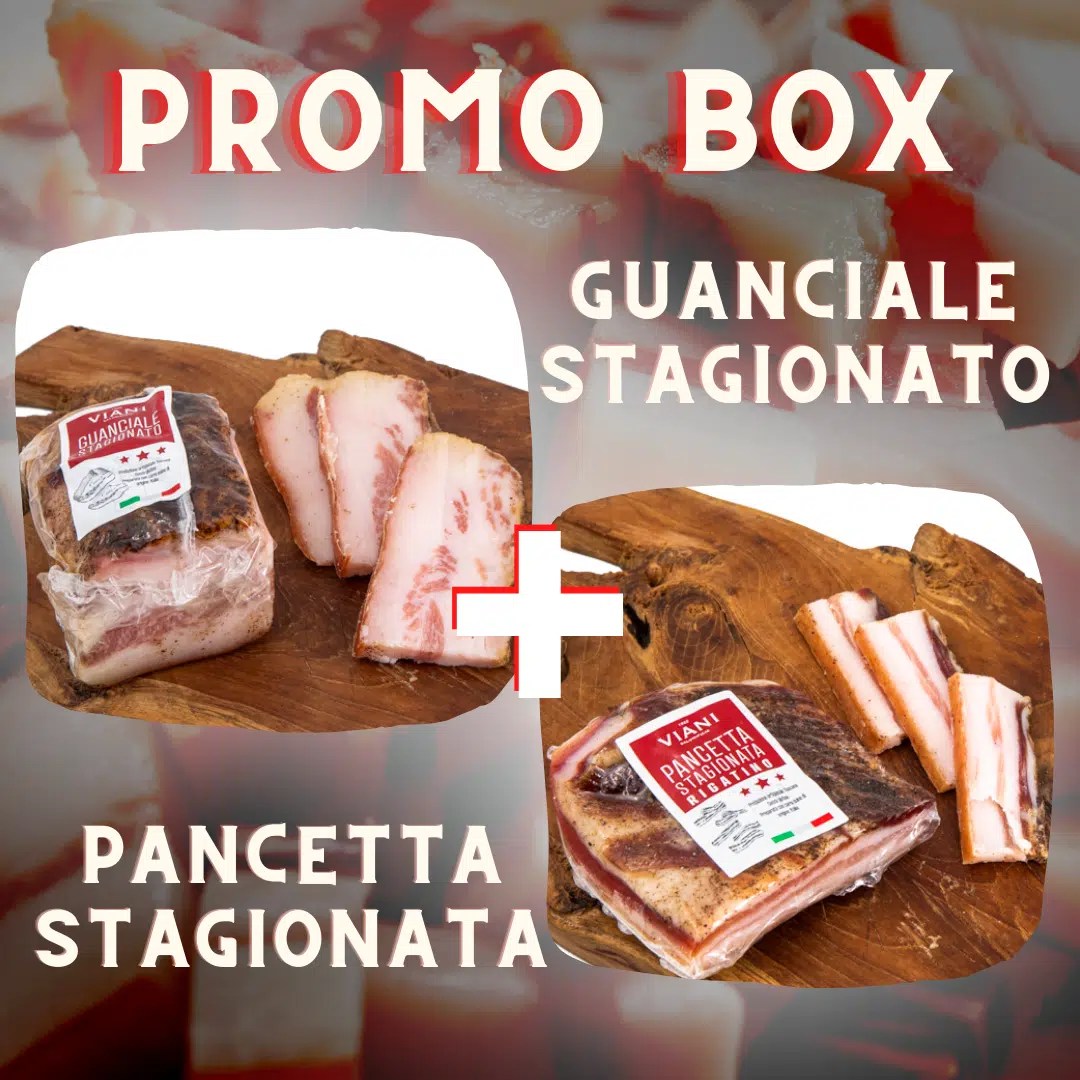 Promo Box Guanciale + Pancetta VIANI Mortadella Shop Bologna