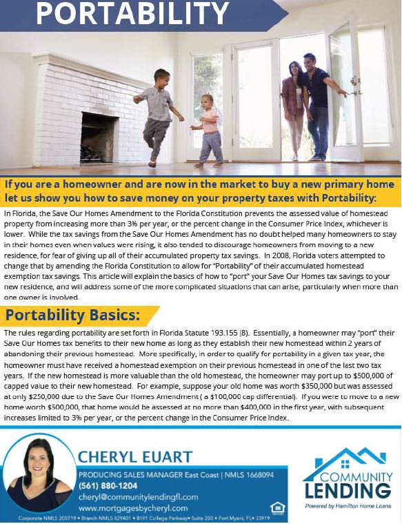 Do you know what Portability is? Mortgages by Cheryl