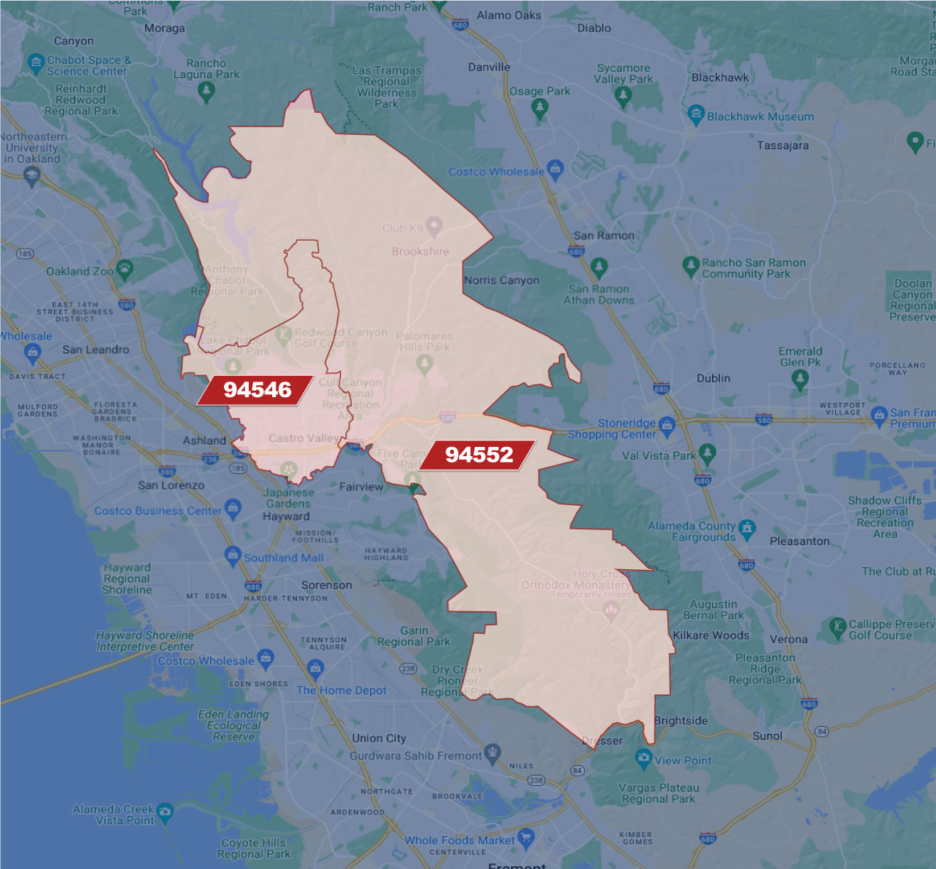 Castro Valley Zip Code Map Charles Mortimer Your Local Realtor