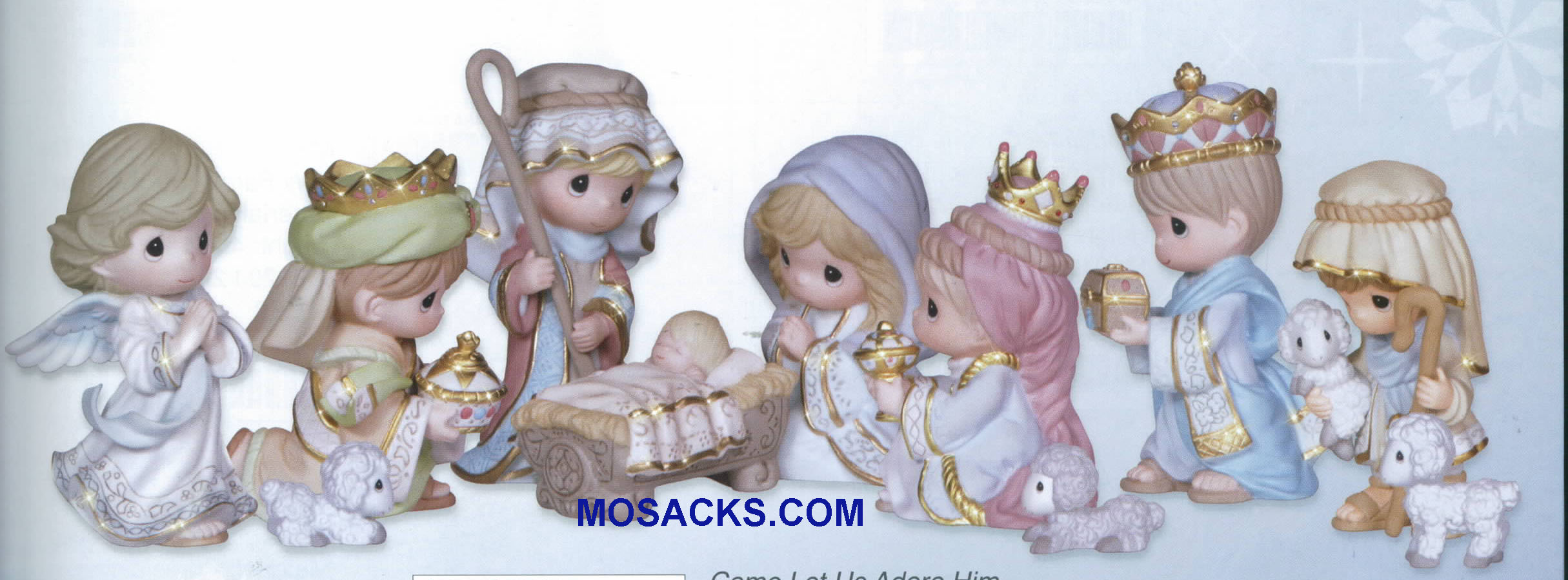 Precious Moments Mini Nativity Come Let Us Adore Him 3.75" High 131064