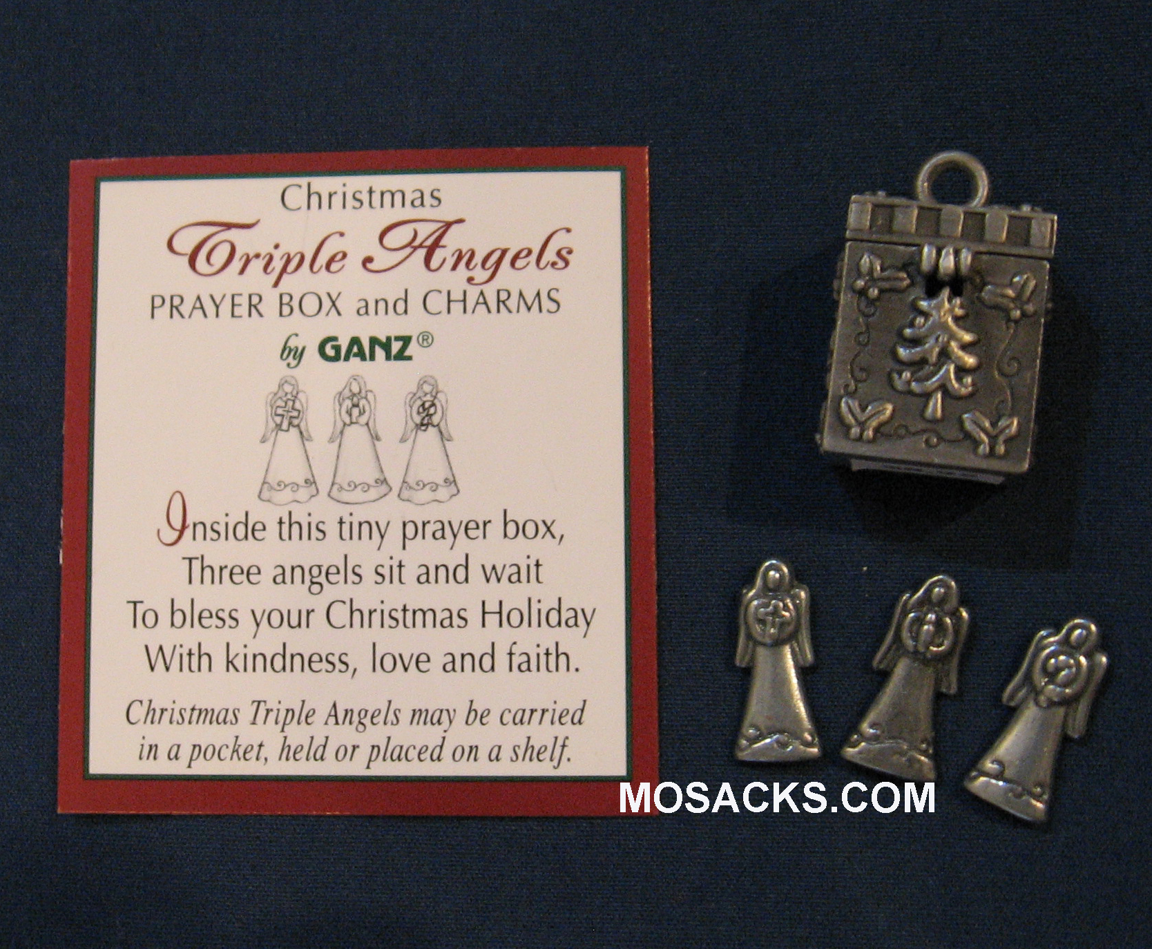 Triple Angels Prayer Box Charm and CardEX13341