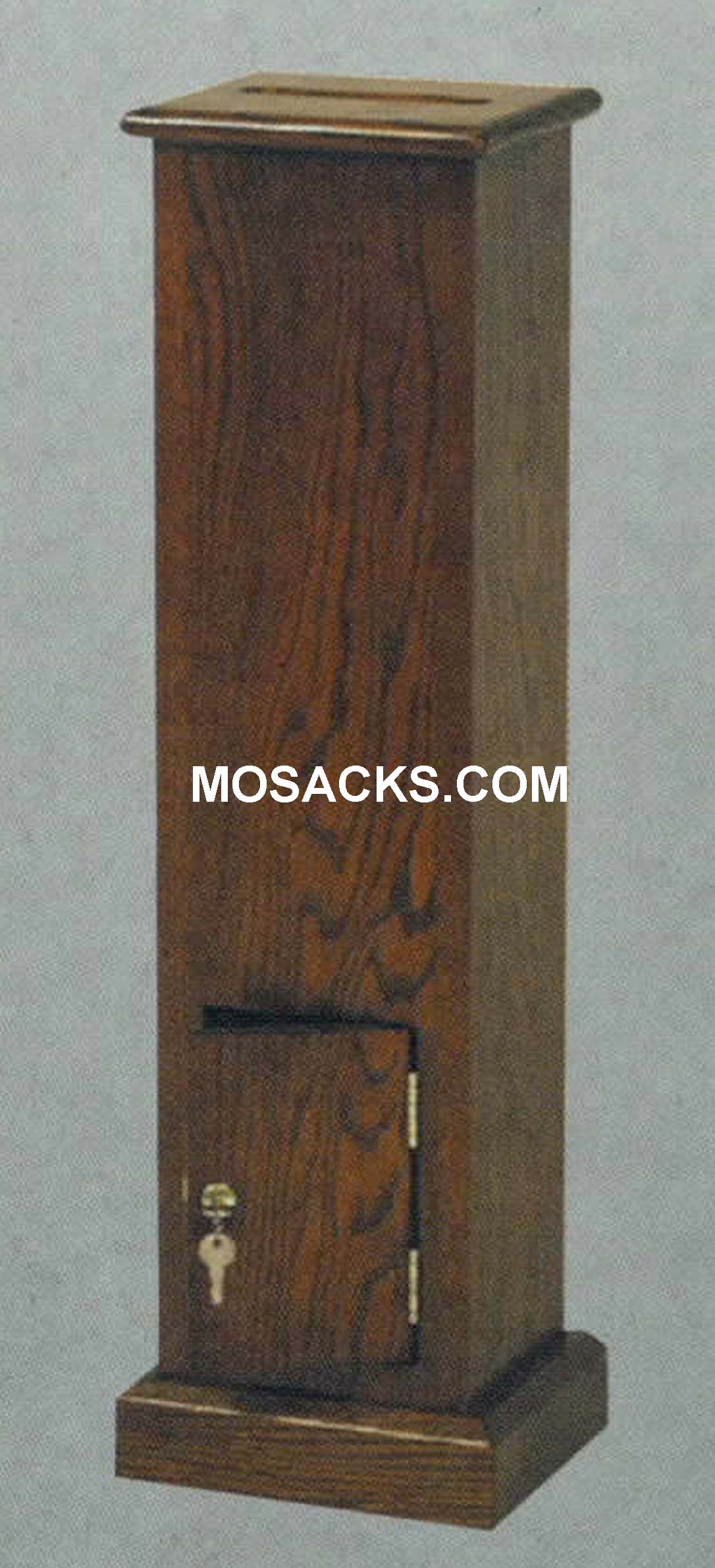 Wooden Collection Box 9" w x 8" d x 34" h 126 Floor Standing Offering