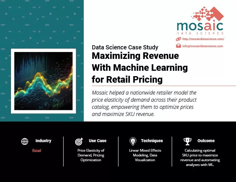 Machine Learning for Retail Pricing to Maximize Revenue from Mosaic
