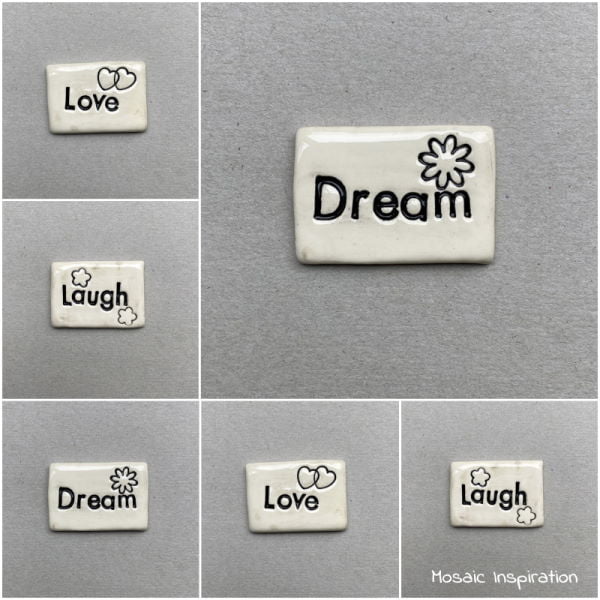 Ceramic Word Tile 30x50mm MOSAIC INSPIRATION