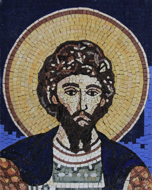 Blessed Saint Christian Art Religious Wall Mosaic Mosaic Marble