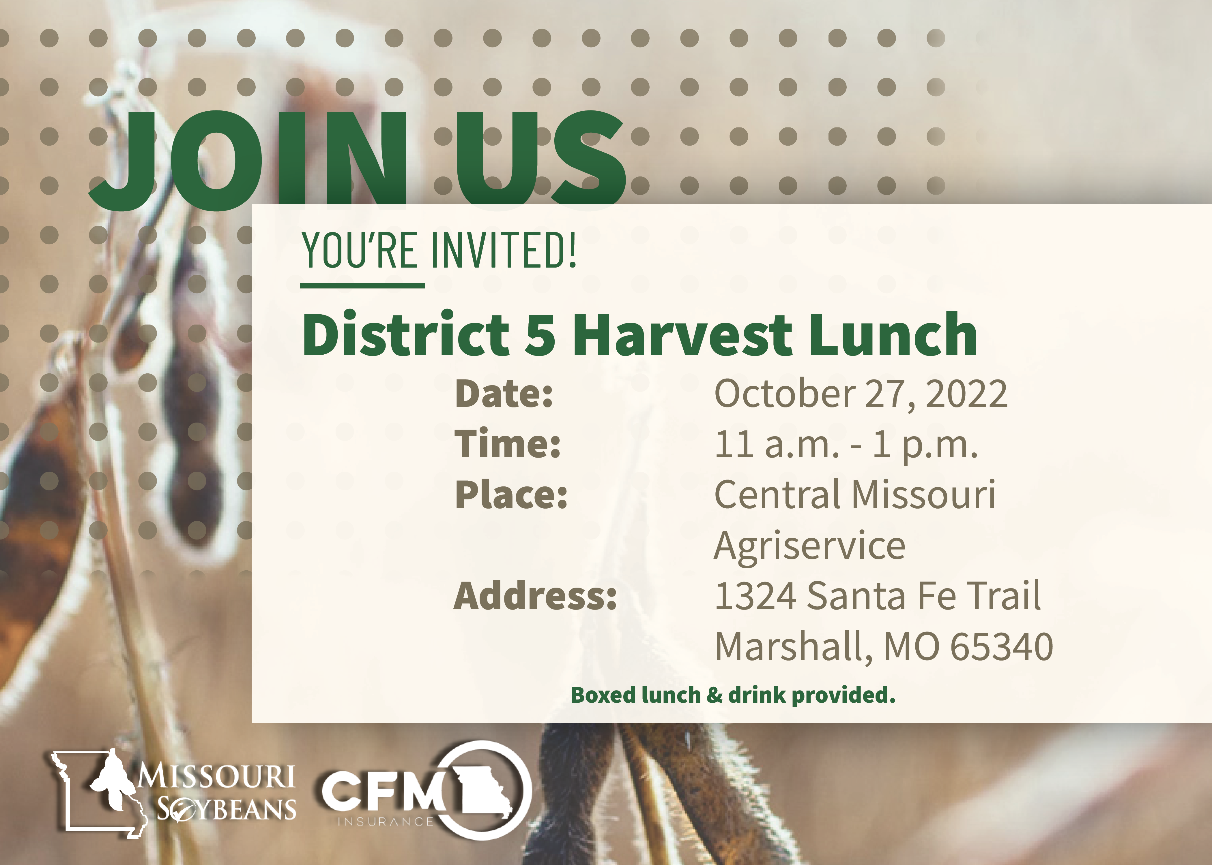 District 5 Harvest Lunch Missouri Soybeans