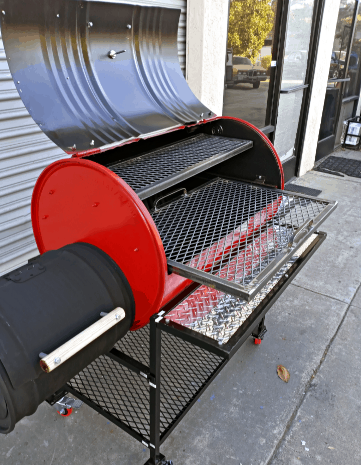 Single Barrel Smoker with Offset Firebox Grill Moss Grills