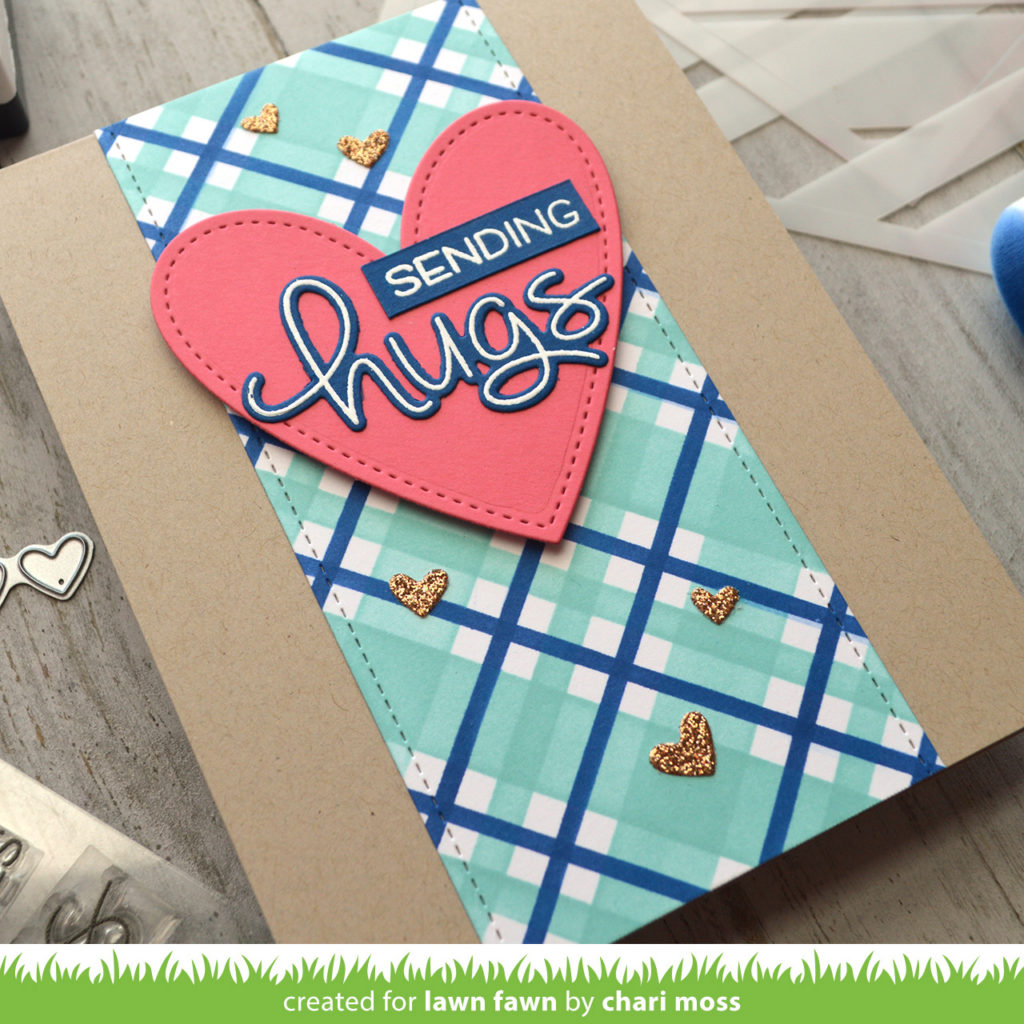 Lawn Fawn Release Week Plaid Stencils + Virtual Friends AddOn MossyMade