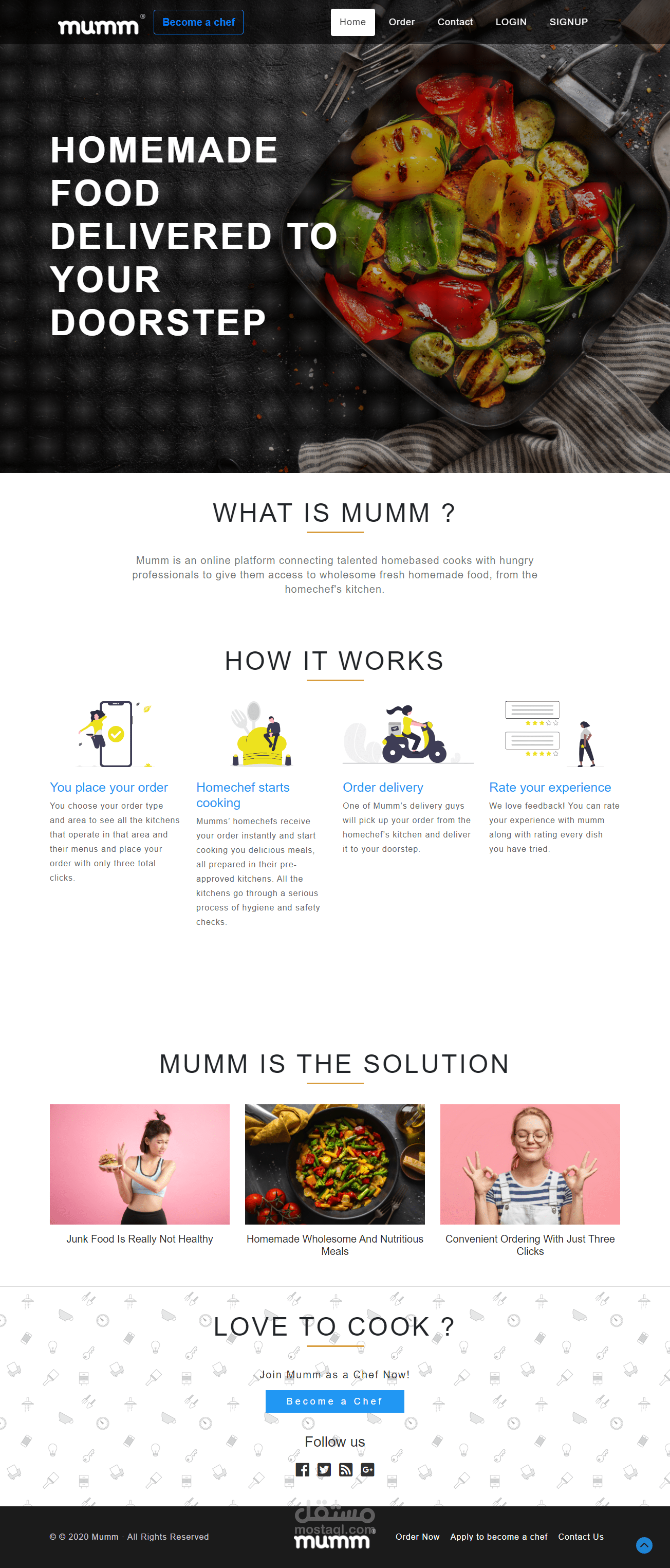 Homemade Food  App مستقل