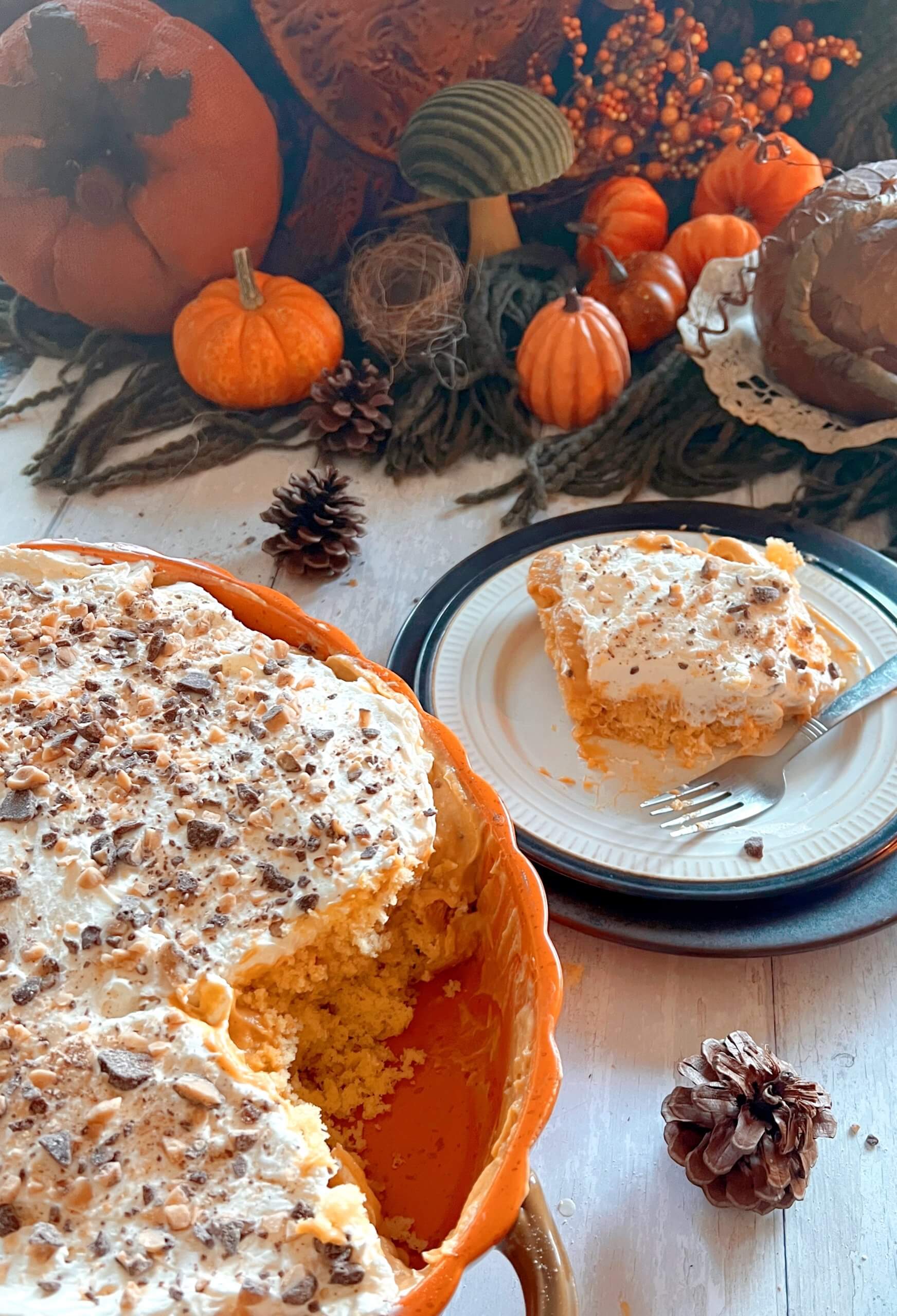 Pumpkin Cream Poke Cake Most Delicious Life Sharing Generations of