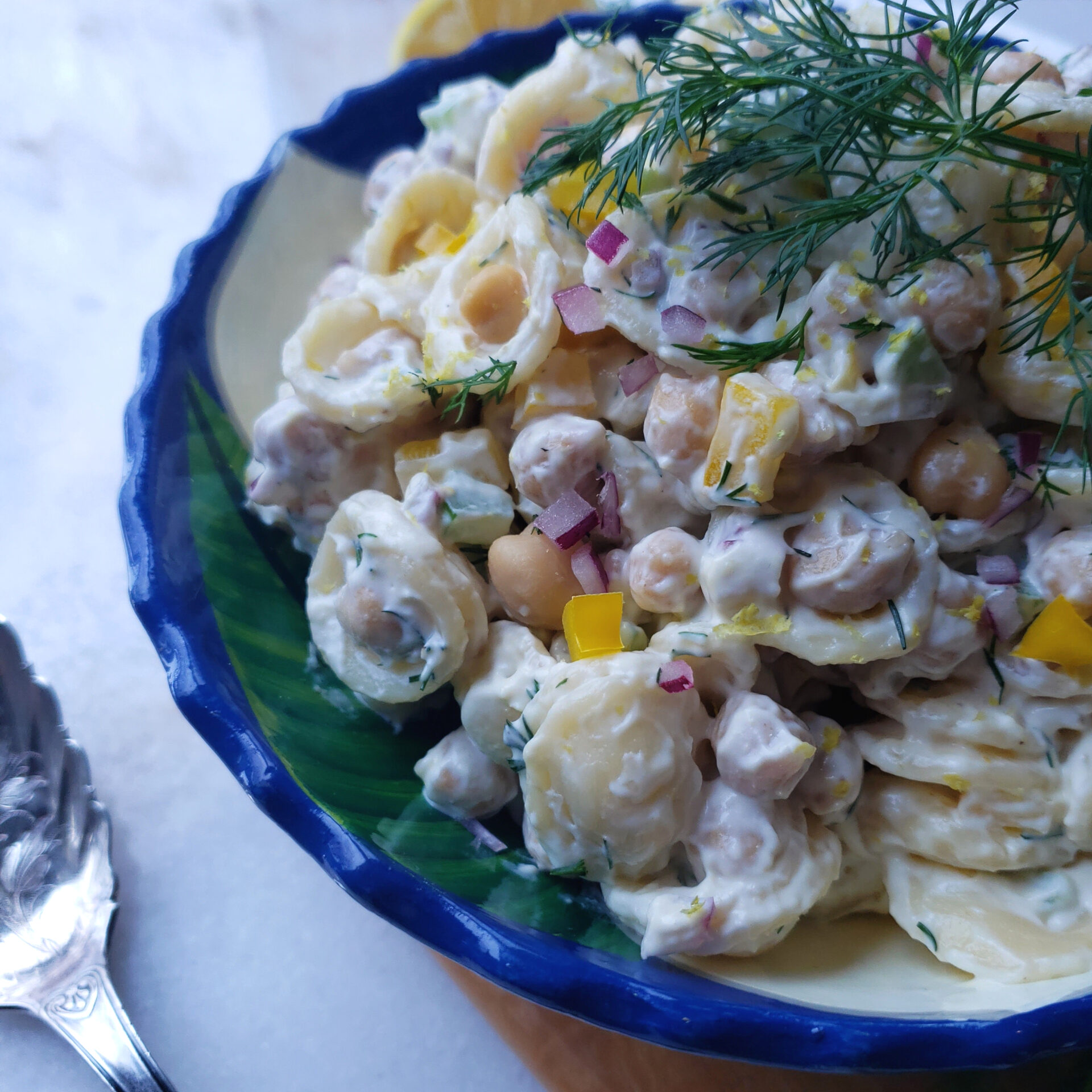 Easy Creamy Chickpea Pasta Salad in 30 Minutes