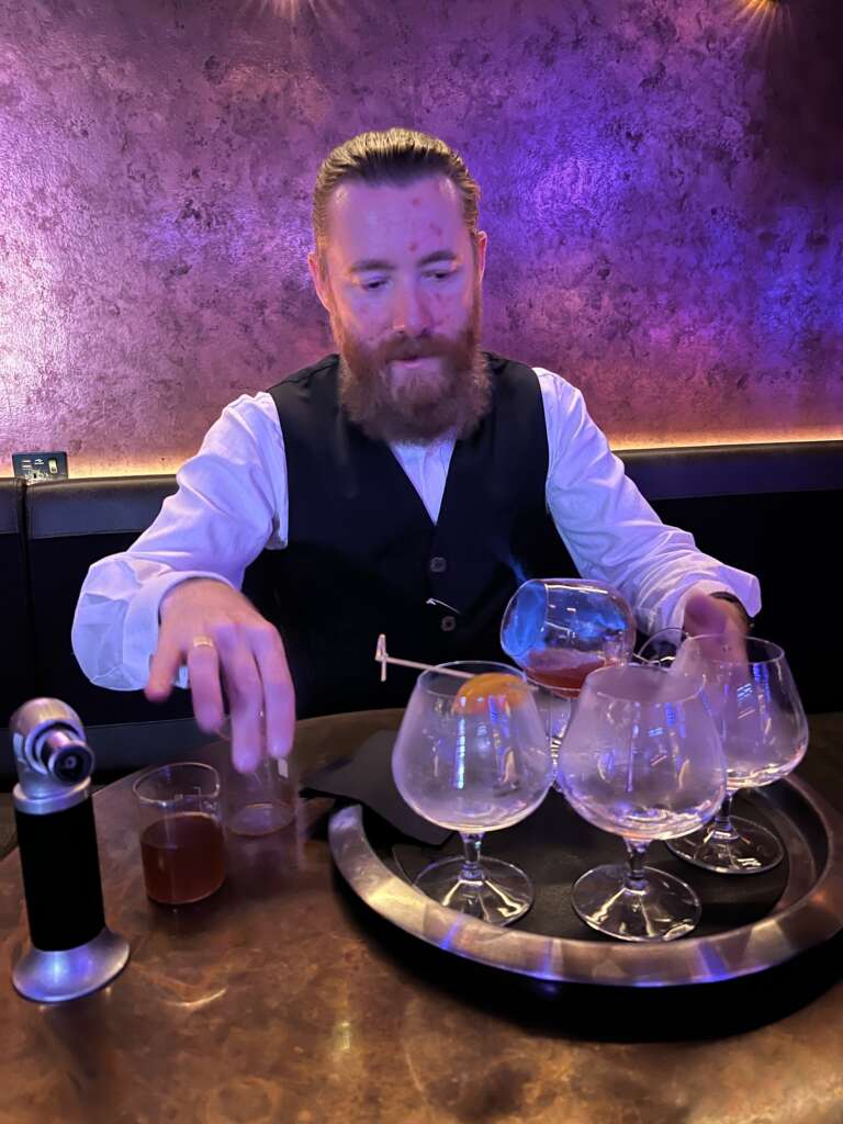Flamed cocktails Hokus Pokus London
