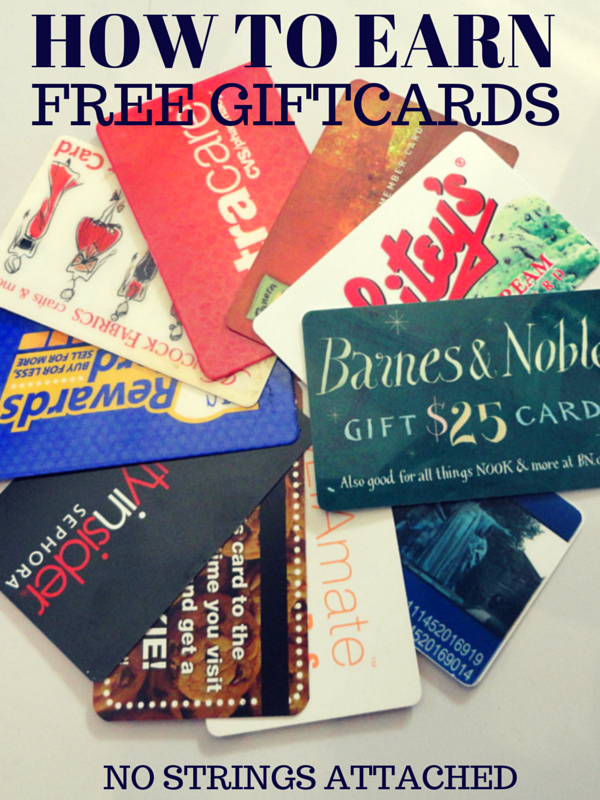 Earn Gift Cards for Holiday Shopping! Mostly