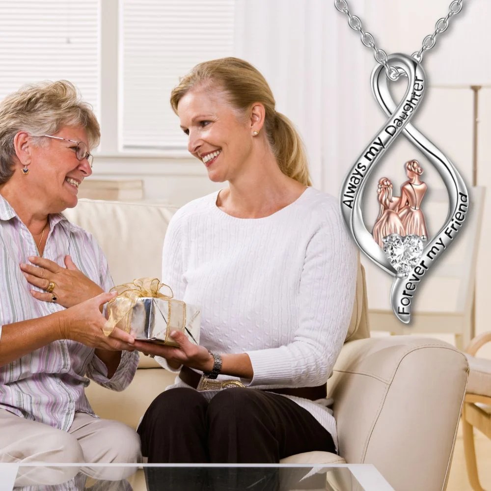 Always My Daughter Forever My Friend Sterling Silver Necklace Mostly