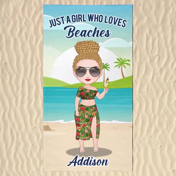 Salty Lil' Beach Personalized Summer Beach Towels Mostly Pillows