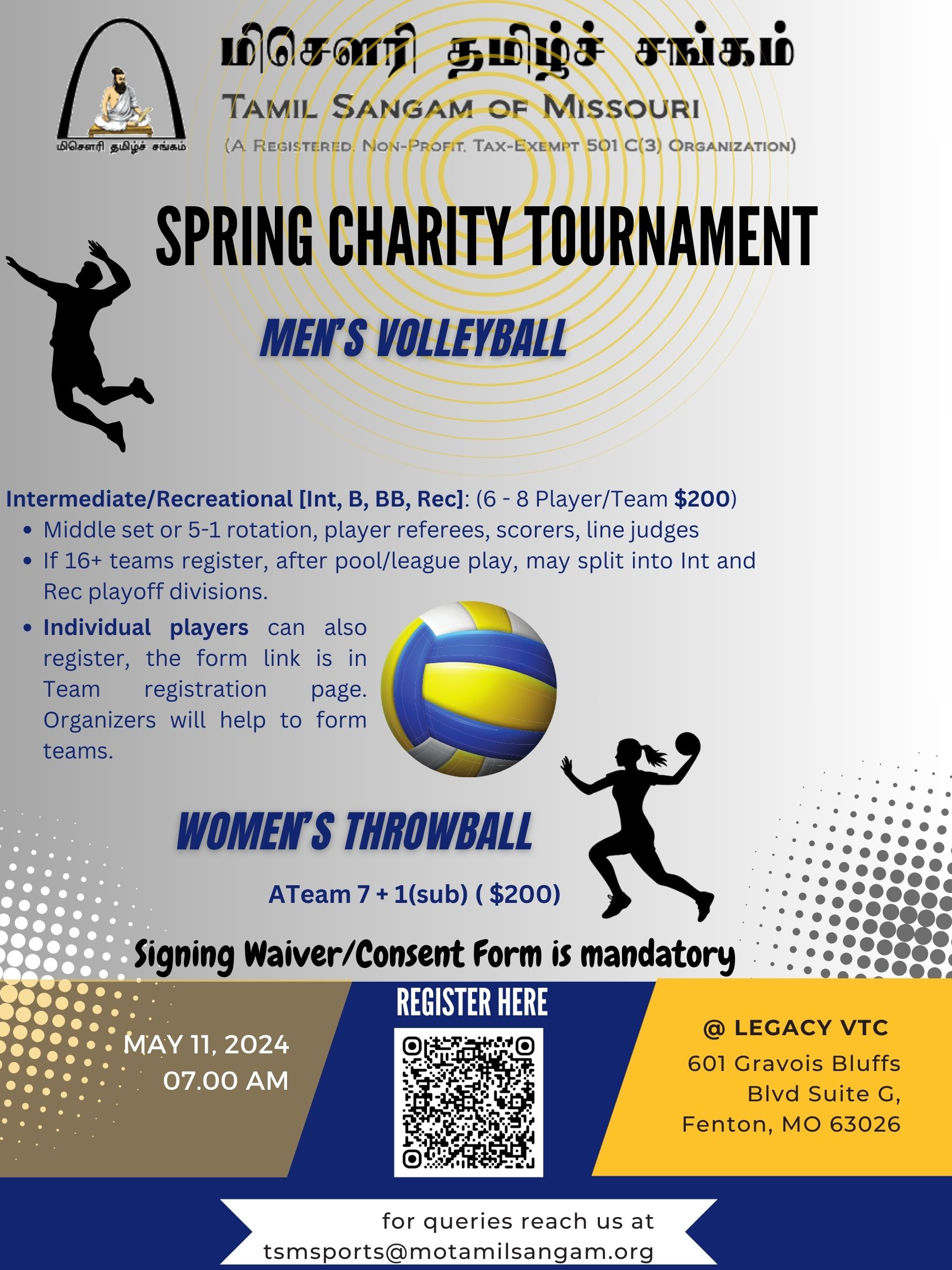 Tamil Sangam of Missouri Spring Volleyball/Throwball 2024Sports Events