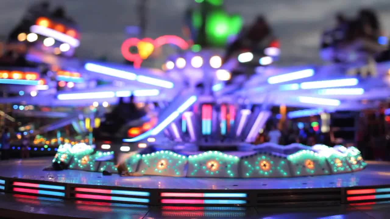 The Carnival Ride Lights Stock Video Motion Array