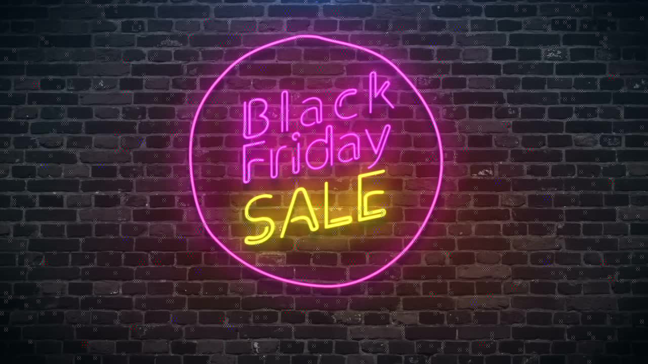 Black Friday Sale Neon Sign Stock Motion Graphics Motion Array