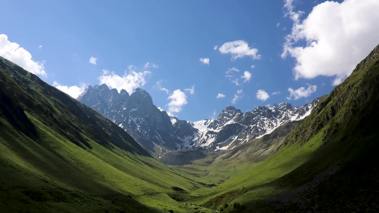 Time Lapse Of A Mountain Valley Stock Video Motion Array
