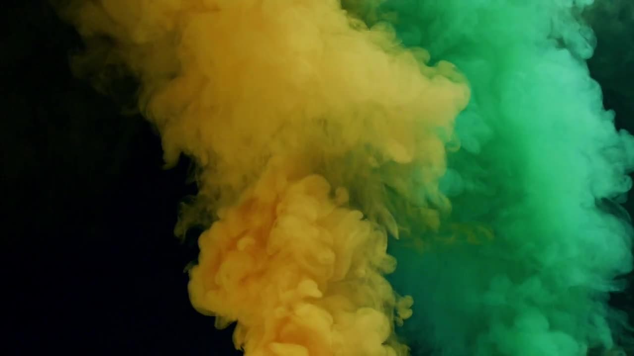 Yellow And Green Smoke Stock Video Motion Array