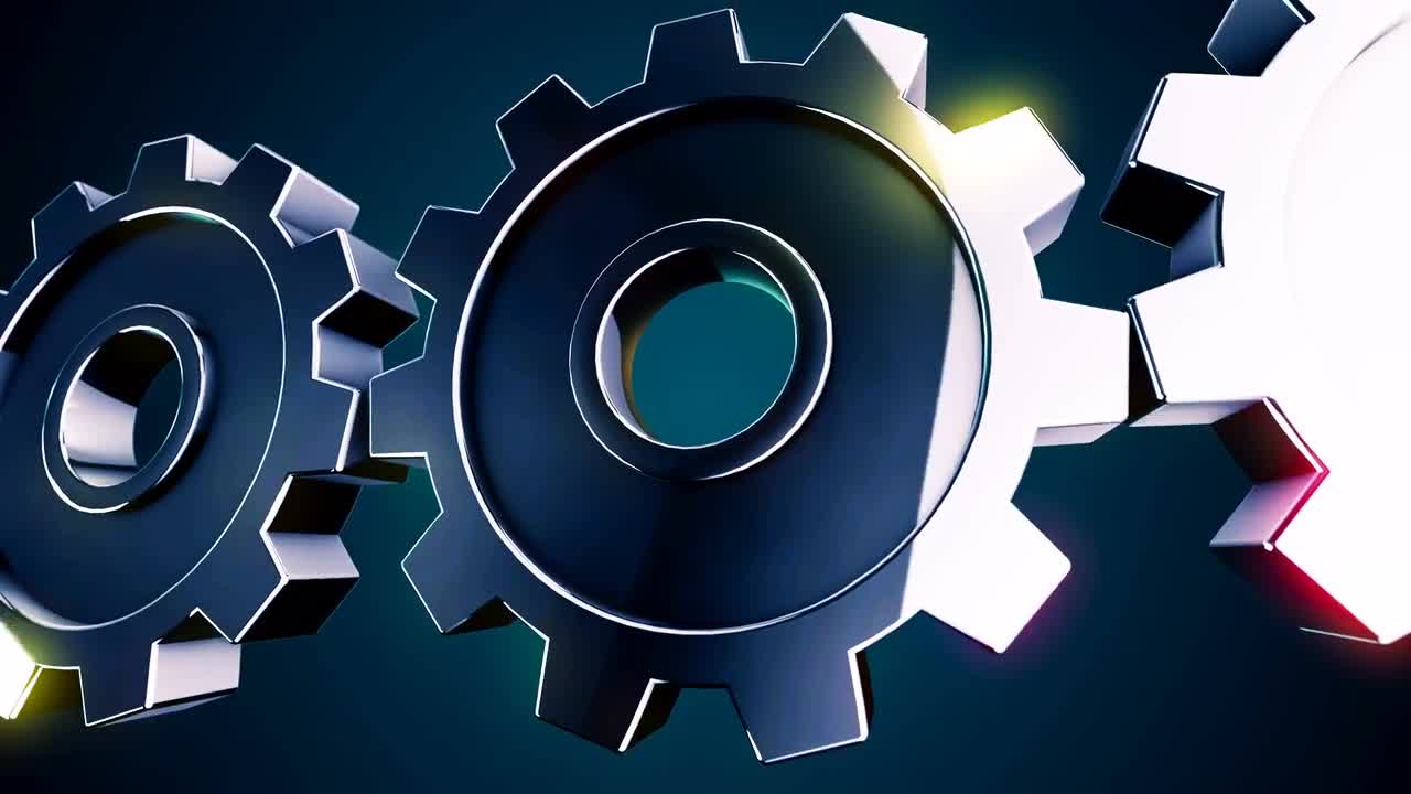 Metal Gears Rotating Stock Motion Graphics Motion Array