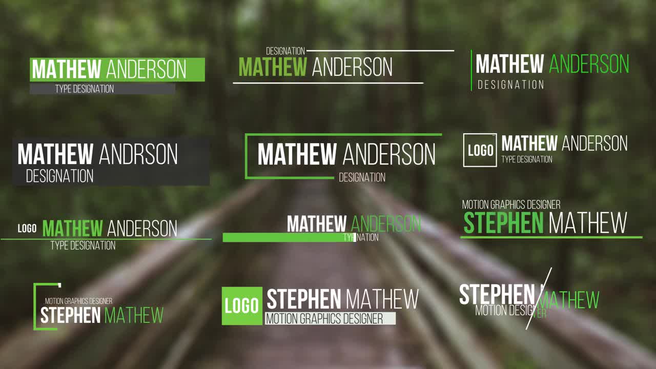 50 Modern Lower Thirds After Effects Templates Motion Array