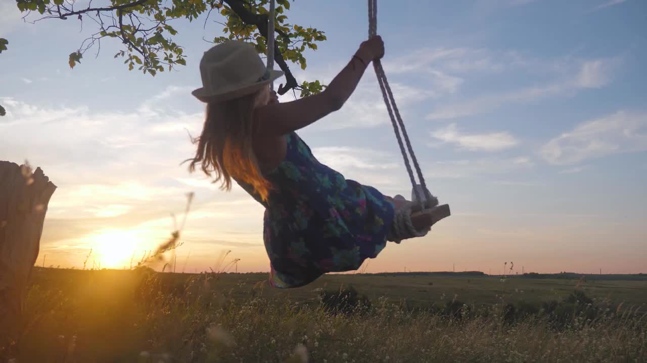 Girl On Swing Stock Video Motion Array