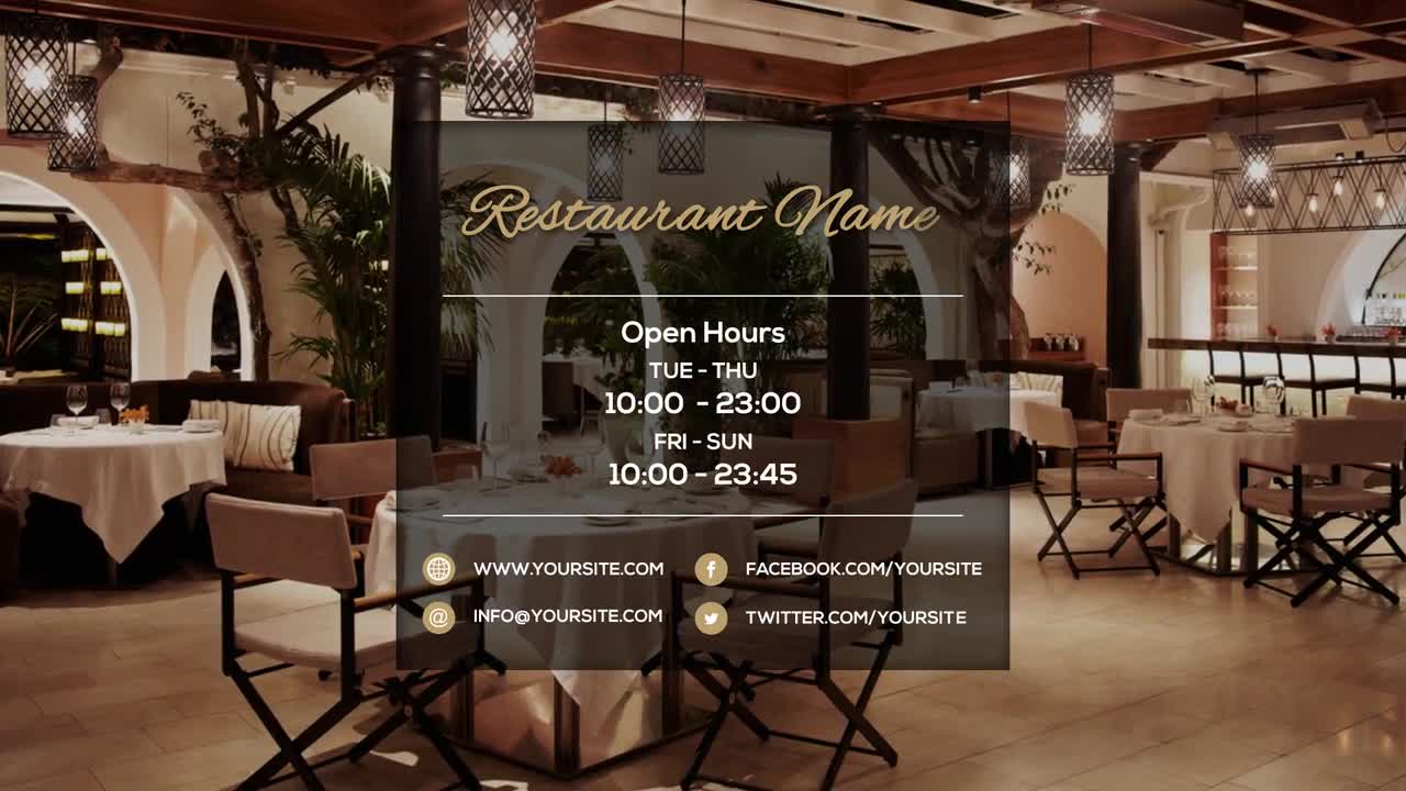 Modern Restaurant Presentation After Effects Templates Motion Array