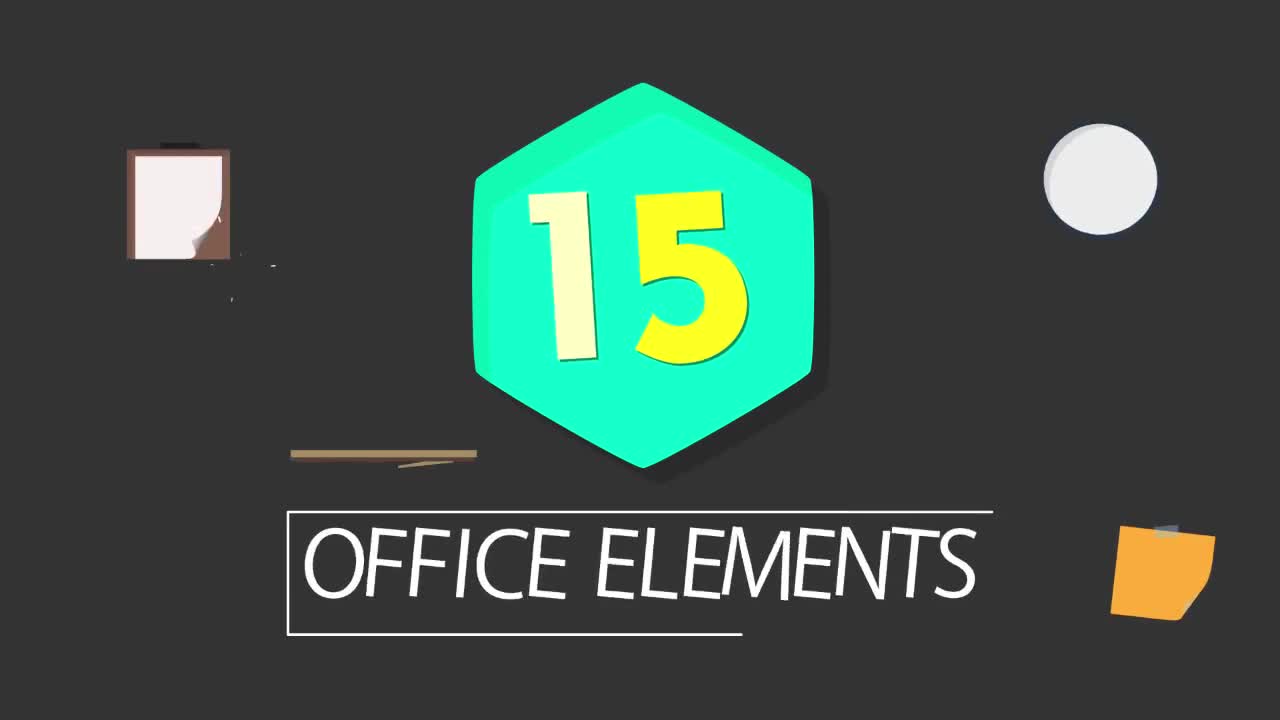 Infographic Elements 15 Office Elements Stock Motion Graphics