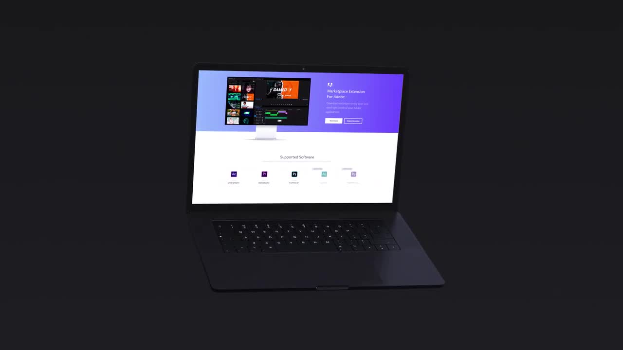 Animated Laptop Mockup After Effects Templates Motion