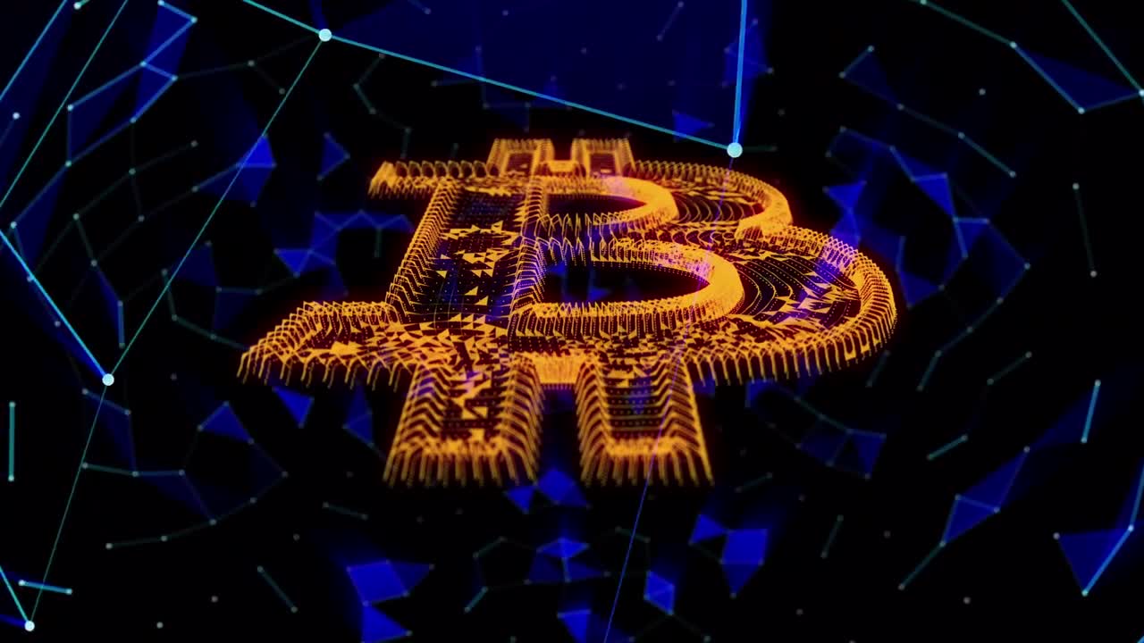 Bitcoin Cryptocurrency Background Stock Motion Graphics