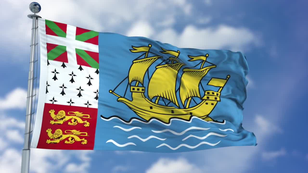 Saint Pierre And Miquelon Flag Stock Motion Graphics Motion Array