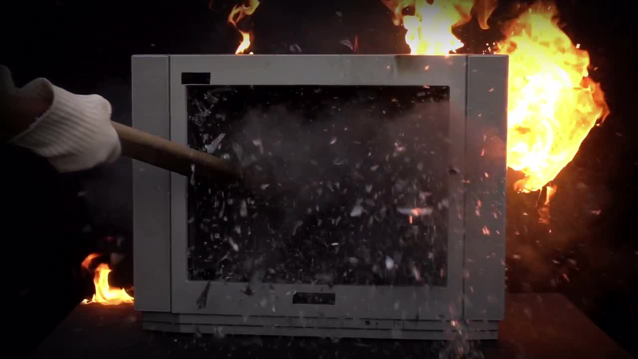 Broken TV Stock Video Motion Array