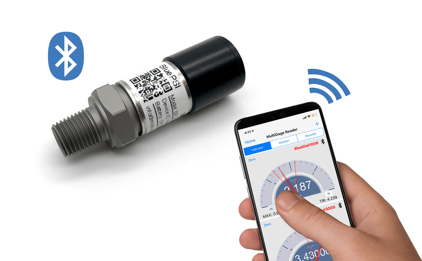 Bluetooth Pressure Sensor BluePSI Motionics LLC