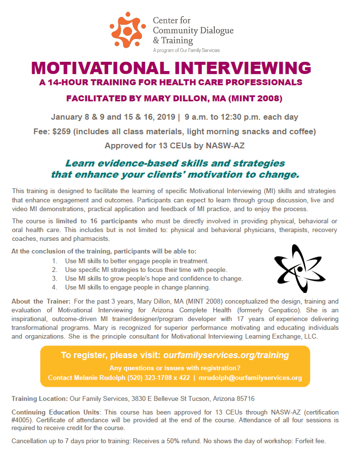 Tucson, AZ USA Introductory Motivational Interviewing Network of