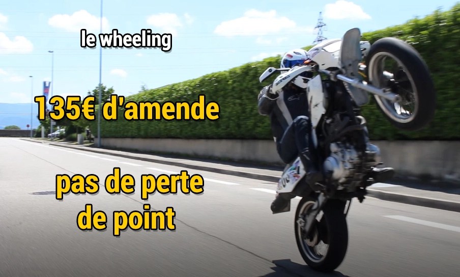 Quelle amende pour un genou par terre, un wheeling, un