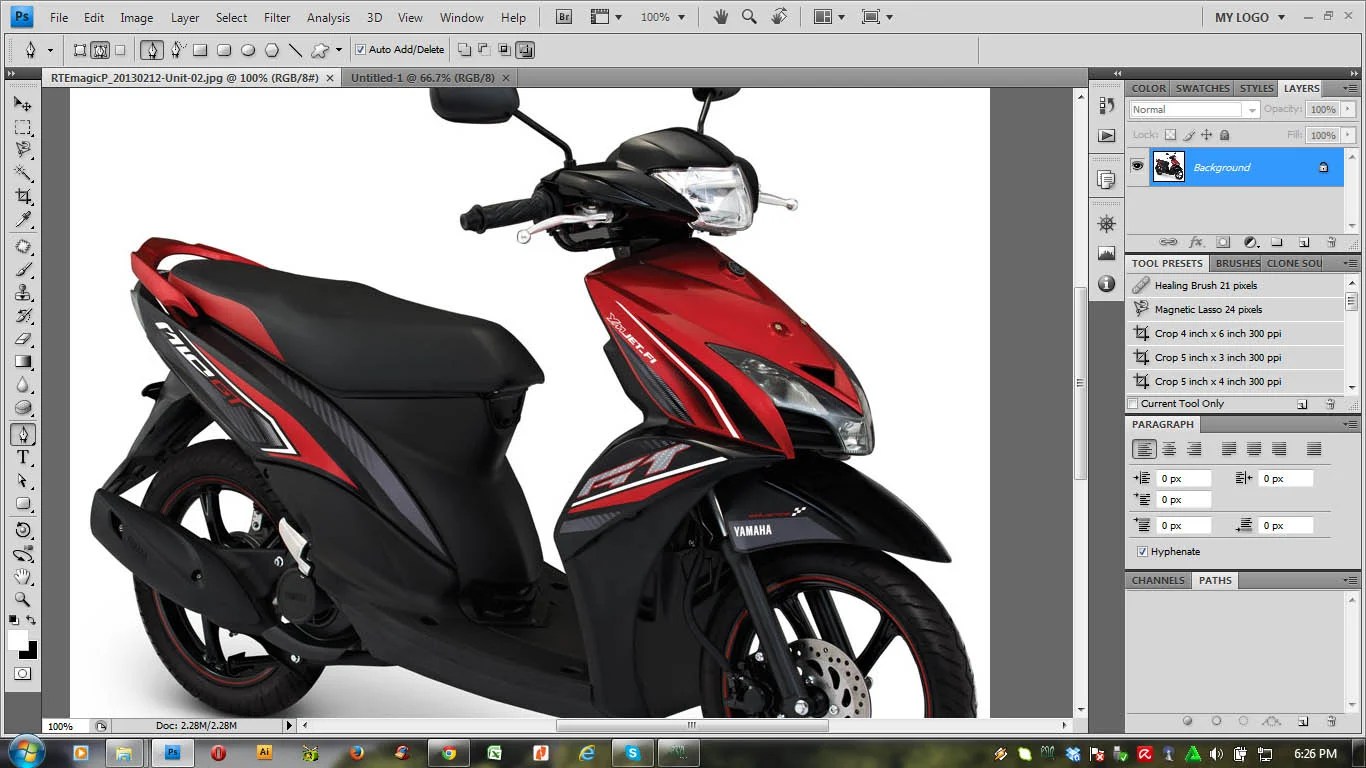 Tutorial Photoshop V3 Cara Menghapus Striping Motor Di