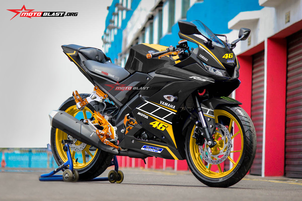 Hot Modifikasi Striping All New Yamaha R15 ala Repsol