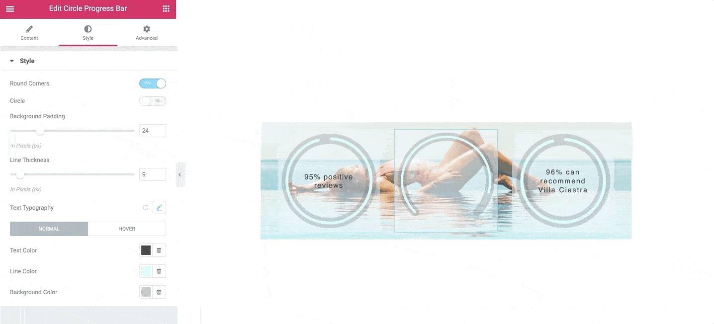 Circle Progress Bar & Counter Elementor Widgets by Stratum