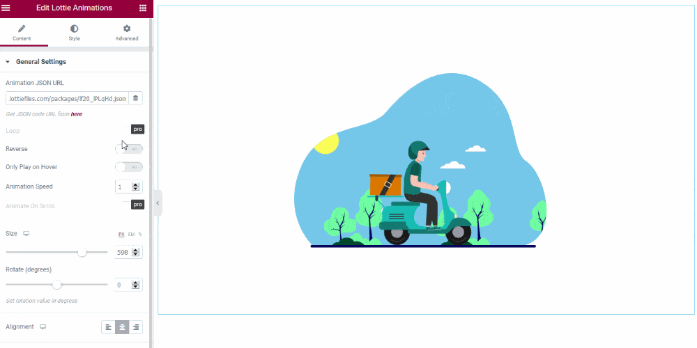 Stratum Widgets The Lottie Animation Elementor Widget