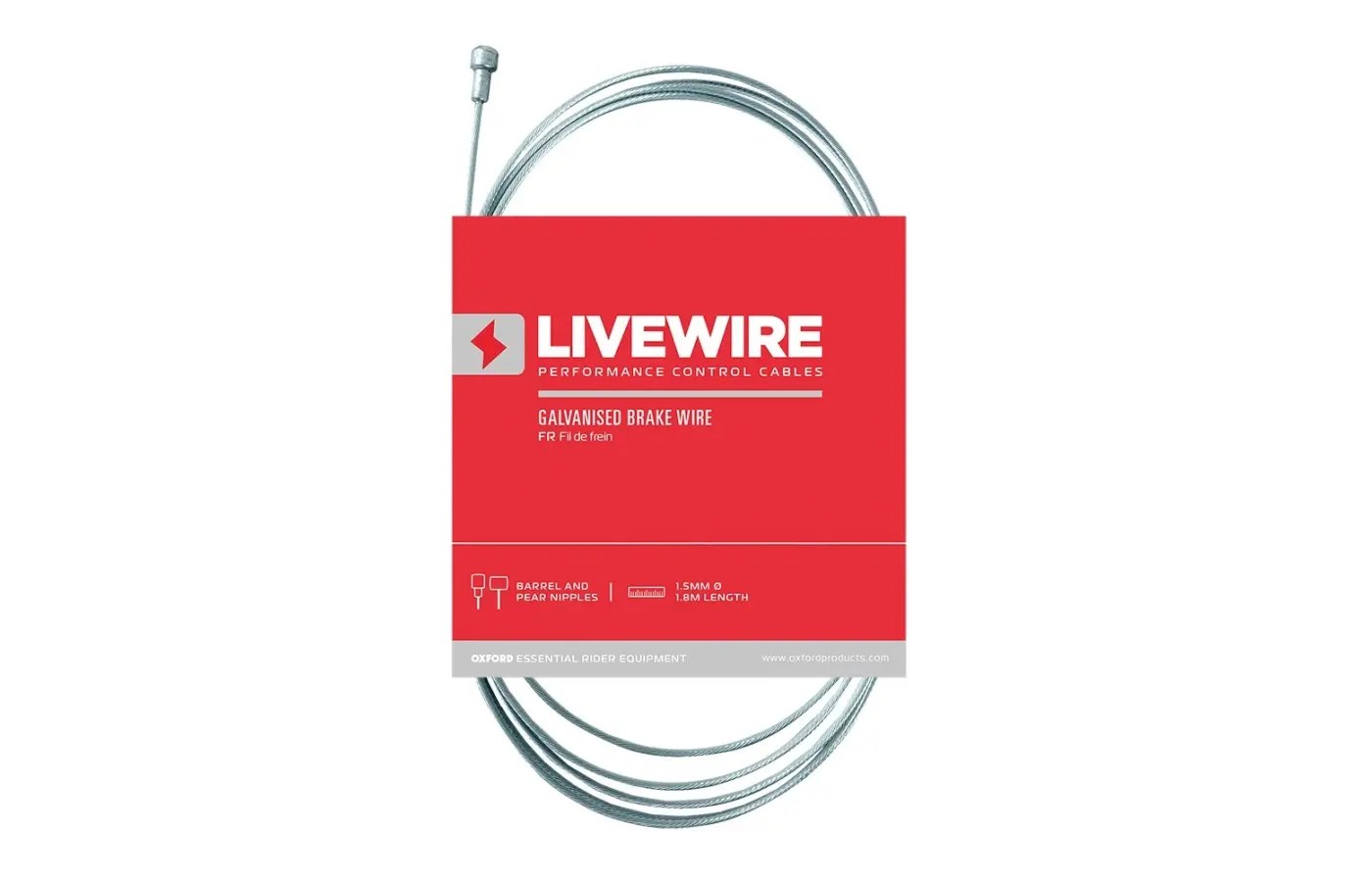Galvanised Brake Wire 1.5mm x 1.8m bike supplied by Motor and Sport