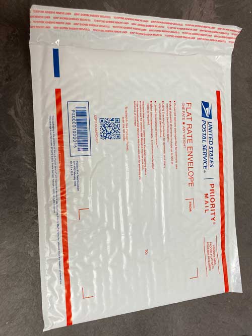 USPS Return Mailer For Sending Oil Samples Motor Check Lab Clinic