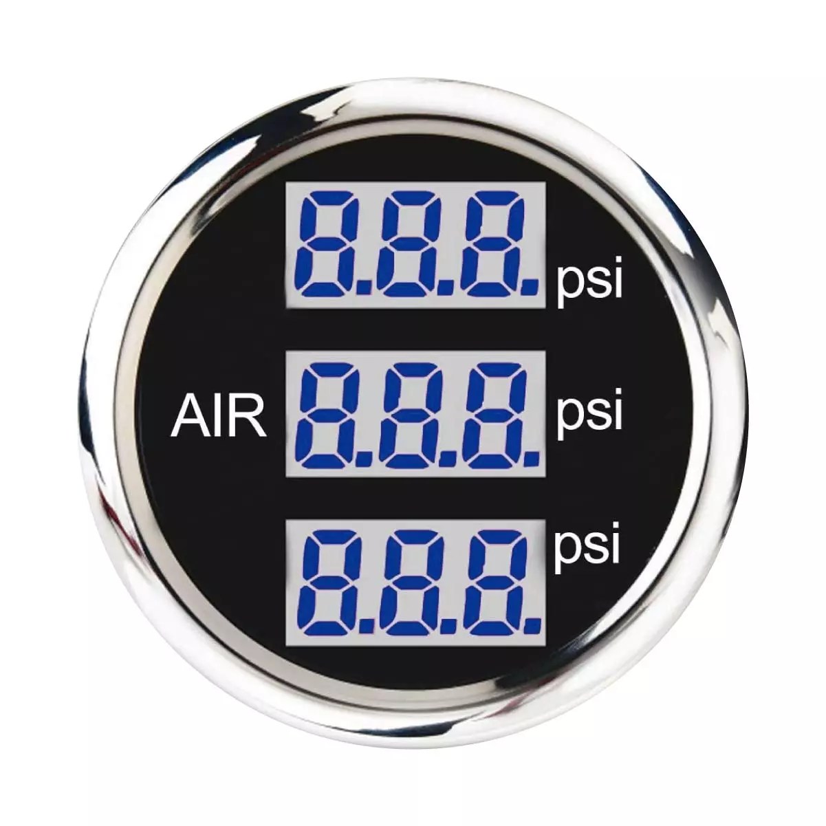 Motor Meter Racing Dual Needle & Digital Air Pressure Gauge Kit for