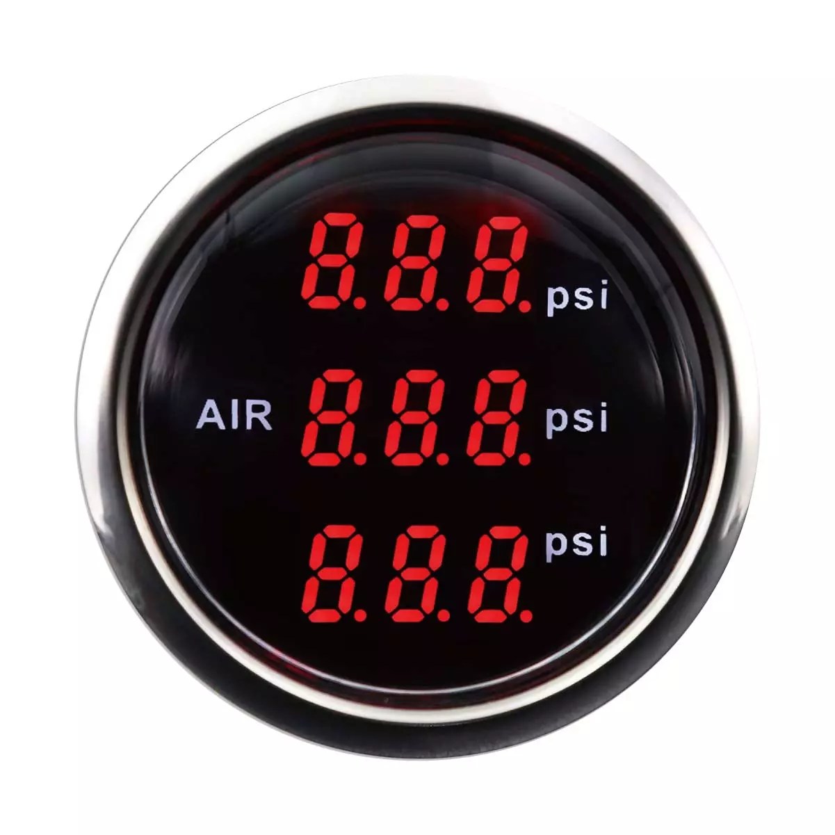 Motor Meter Racing Dual Needle & Digital Air Pressure Gauge Kit for